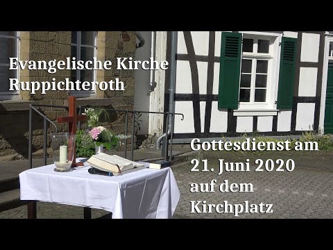 Gottesdienst am 21. Juni 2020 auf dem Kirchplatz der Evangelischen Kirche in Ruppichteroth